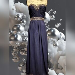 Bee Darlin Navy Blue Strapless Dress